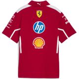 Puma Scuderia Ferrari HP 2025 Team Polo Damen | Mit Plain | Dark Cherry | Größe: L