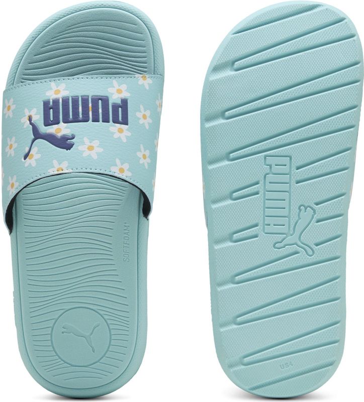 Puma Cool Cat 2.0 Daisies Slides Teenager Für Damen Für Kinder | Mit Plain | Safe Lake/Blue Crystal/White | Größe: 37