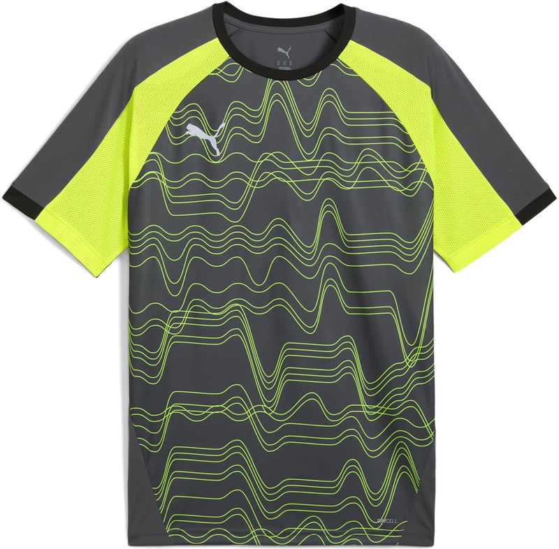 Puma individualLIGA Graphic Fußballtrikot Herren | Mit Print | Galactic Gray/Yellow Alert | Größe: XL