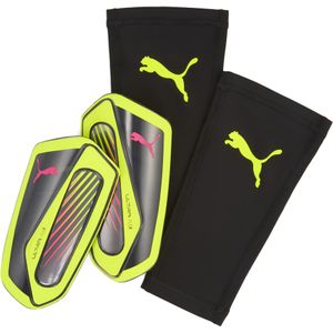 Puma ULTRA Flex Fußball Schienbeinschoner | Mit Other Pattern | Yellow Alert/Aged Silver | Größe: S
