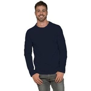 Longsleeves basic shirts navy blauw voor mannen - T-shirts