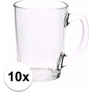 Theeglas set 10 stuks doorzichtig 32 ml - Koffie- en theeglazen