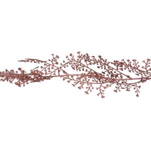 Kerstboom glitter guirlande/slinger met takken roze 180 cm - Guirlandes