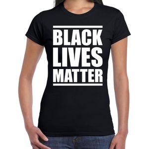 Black lives matter demonstratie / protest t-shirt zwart voor dames - Feestshirts