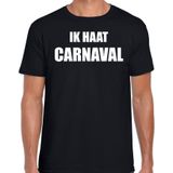 Ik haat carnaval verkleed t-shirt / outfit zwart voor heren - Feestshirts