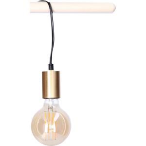 Fitting Goud - metaal - E27 - IP20 - 3M - hanglamp - 6 x 4.2 cm - inclusief LED Retro lamp - Tafellampen