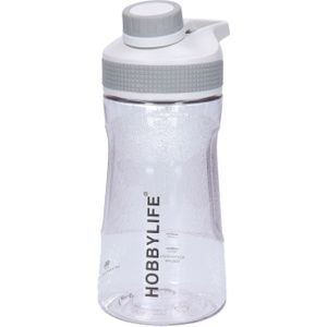 Waterfles / drinkfles / sportfles Aquamania - lichtgrijs - 530 ml - kunststof - bpa vrij - Drinkflessen