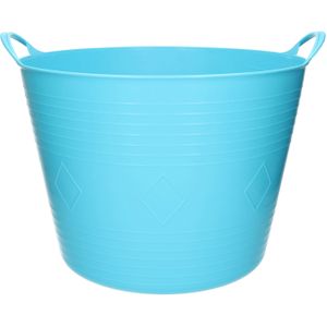Flexibele kuip - 40 liter - blauw - kunststof - D45 cm - emmer - wasmand