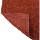 MSV Badkamerkleedje/badmat tapijtje - voor op de vloer - terracotta - 40 x 60 cm - polyester/katoen