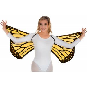 Vlinder vleugels - geel - voor volwassenen - Carnavalskleding/accessoires  - Verkleedattributen