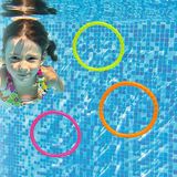 Duikringen zwembad speelgoed - set van 6x - verschillende kleuren - kunststof  - Duikspeelgoed