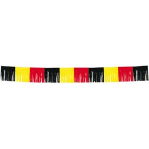 Franje feestslingers zwart-geel-rood 10 meter - Feestslingers