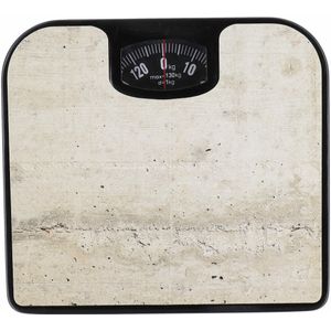 Personen weegschaal - beton look - kunststof - 27 x 24 cm - personenweegschalen - Weegschalen