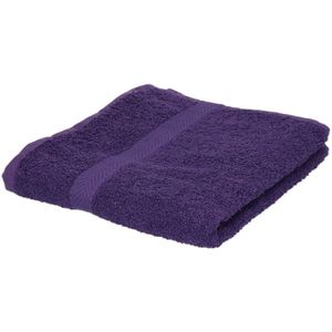 Set van 10x stuks towel City paarse handdoeken 50 x 90 cm - Badhanddoek