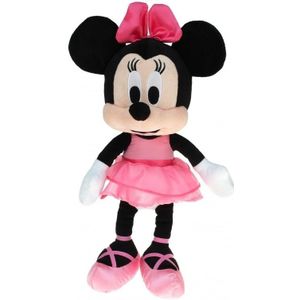 Pluche Minnie Mouse Disney Knuffel Ballerina met Roze Jurk 40 cm