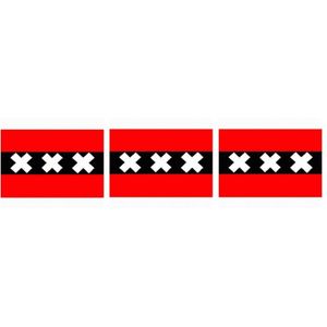 3x Vlag van Amsterdam - Vlaggen