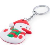 25x Kerst sleutelhanger sneeuwpop gadgets 5,8 cm - Feestdecoratievoorwerp