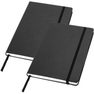 2x Zwarte luxe schriften A5 formaat - Notitieboek