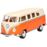 Miniatuur Model Auto Volkswagen T1 Two-tone Oranje/Wit 13,5 cm - Speelgoed Auto's