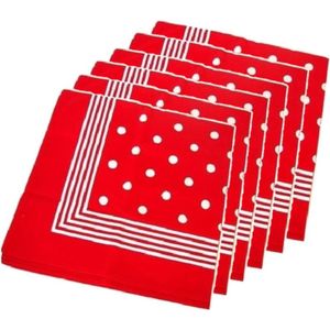 12x stuks rode boeren zakdoek verkleedkleding voor cowboys/boeren - Verkleedattributen