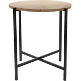 Ambiance Bijzettafel rond 45 cm hout en metaal