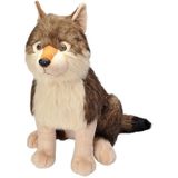 Pluche grote wolven knuffels 70 cm - Knuffel bosdieren