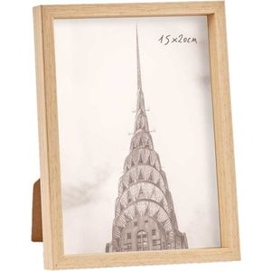 Kunststof fotolijst met hout look geschikt voor een foto van 15 x 20 cm - Fotolijsten