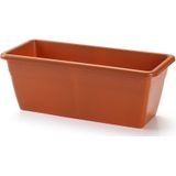 Plantenbak terra cotta rechthoekig 40 x 18 x 15 cm - Bloembakken/plantenbakken voor binnen/buiten