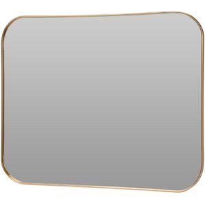 Home & Styling Rechthoekige wandspiegel - goud - metalen frame - 55 x 45 cm