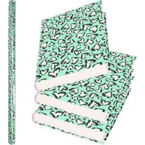 1x Rollen kadopapier / schoolboeken kaftpapier Noah groen 200 x 70 cm - Kaftpapier