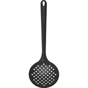 Kunststof ronde spatel/bakspaan zwart 33 cm keukengerei - Bakspanen