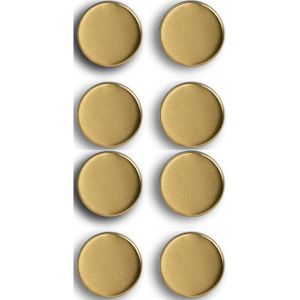 Whiteboard/koelkast magneten extra sterk - 8x - goud - 2 cm - Magneten