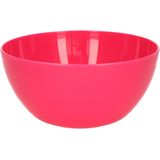 Plasticforte kommetjes/schaaltjes - 4x - dessert/ontbijt - kunststof - D14 x H6 cm - fuchsia roze