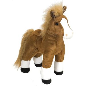 Wild Republic pluche paarden knuffel - bruin - 30 cm - knuffels van boerderij dieren - Knuffel boederijdieren