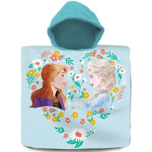 Disney Frozen bad cape/poncho - 60 x 120 cm - katoen - voor kinderen - Badcapes