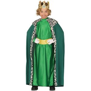Carnavalskleding koning groen met cape voor jongens - Carnavalskostuums