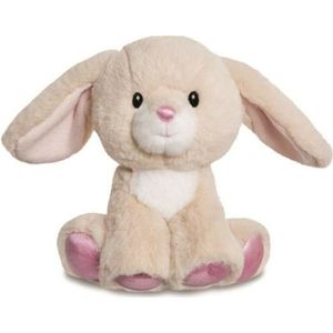 Pluche knuffeldier  konijn - creme wit - 20 cm - bosdieren thema - Knuffel bosdieren