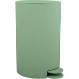 Toiletborstel in houder/zeeppompje/pedaalemmer set Moods - kunststof - groen - Badkameraccessoireset