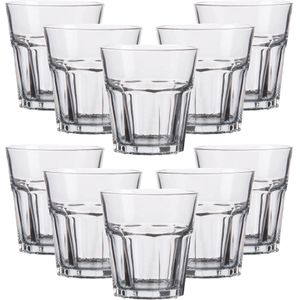 Urban Living Waterglazen Vegas - transparant glas - 12x stuks - 270 ml - Drinkglazen