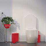 Spirella Pedaalemmer Venice - rood - 5 liter - metaal - L21 x H30 cm - soft-close - toilet/badkamer