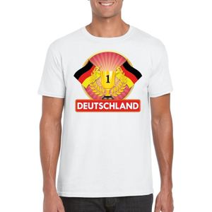 Wit Duitsland supporter kampioen shirt heren - Feestshirts