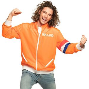 Oranje/Holland fan artikelen kleding trainingsjasje maat Large - Feesttruien