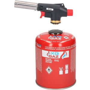 Gasbrander met butaangas gaspatroon met schroefventiel 450 gram - Creme brulee brander