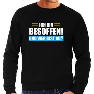 Apres ski trui Ich bin besoffen zwart  heren - Wintersport sweater - Foute apres ski outfit - Feesttruien