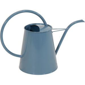 Mega Collections Gieter/plantengieter Olivera - metaal - blauw - 3 liter - met lange schenktuit - 39 x 17 x 28 cm
