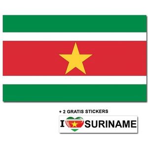 Surinaamse vlag + 2 gratis stickers - Vlaggen