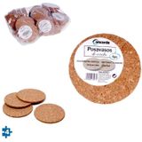 8x Ronde onderzetters van kurk 10 cm - Glazenonderzetters