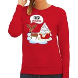 F#ck coronavirus foute Kerstsweater / outfit rood voor dames - kerst truien
