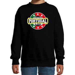 Have fear Portugal is here / Portugal supporter sweater zwart voor kids - Feesttruien