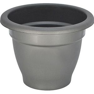 Plantenbak/plantenpot Redonda grijs 25 cm kunststof tuindecoratie/tuinversiering - Plantenpotten